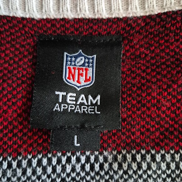 NFL Team Apparel Mens L Arizona Cardinals Light Up Long Sleeve Sweater Red White - Picture 3 of 17